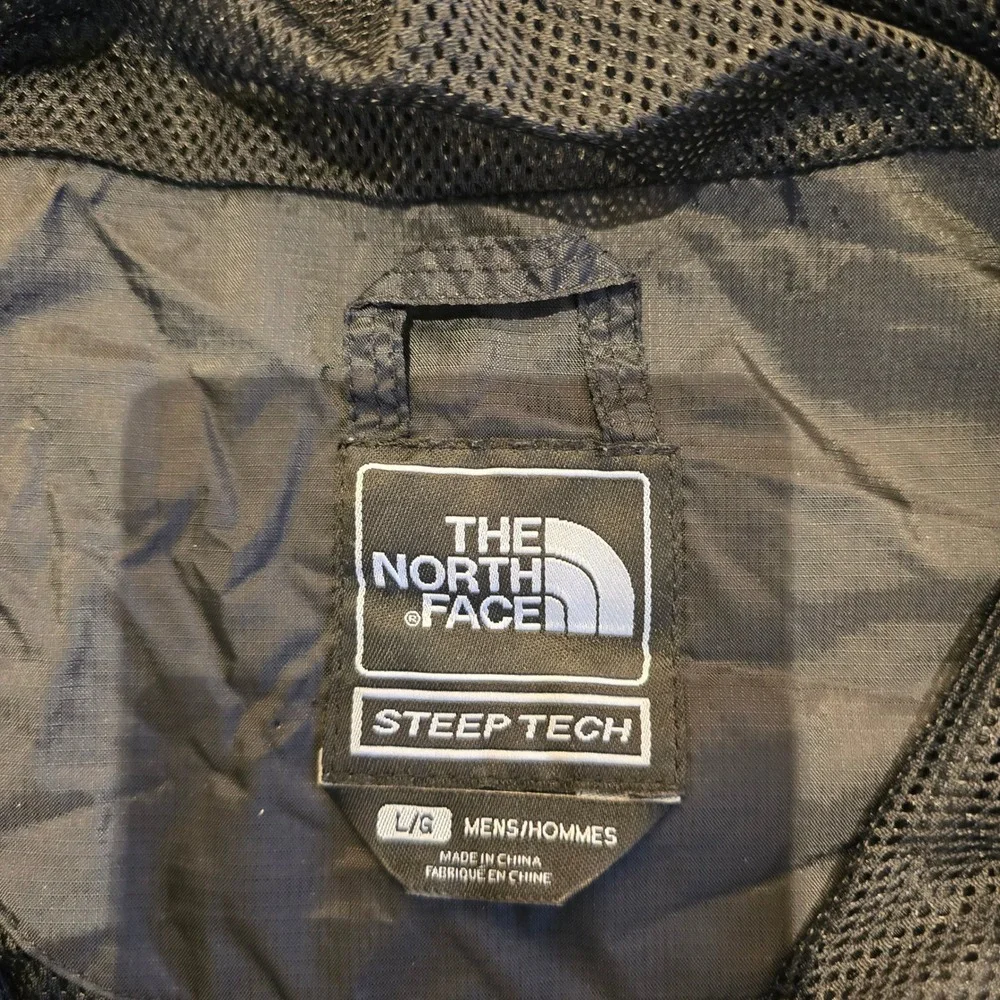 The North Face Steep Tech Light Jacket Mens Large Black Hooded‎ Windbreaker Mesh